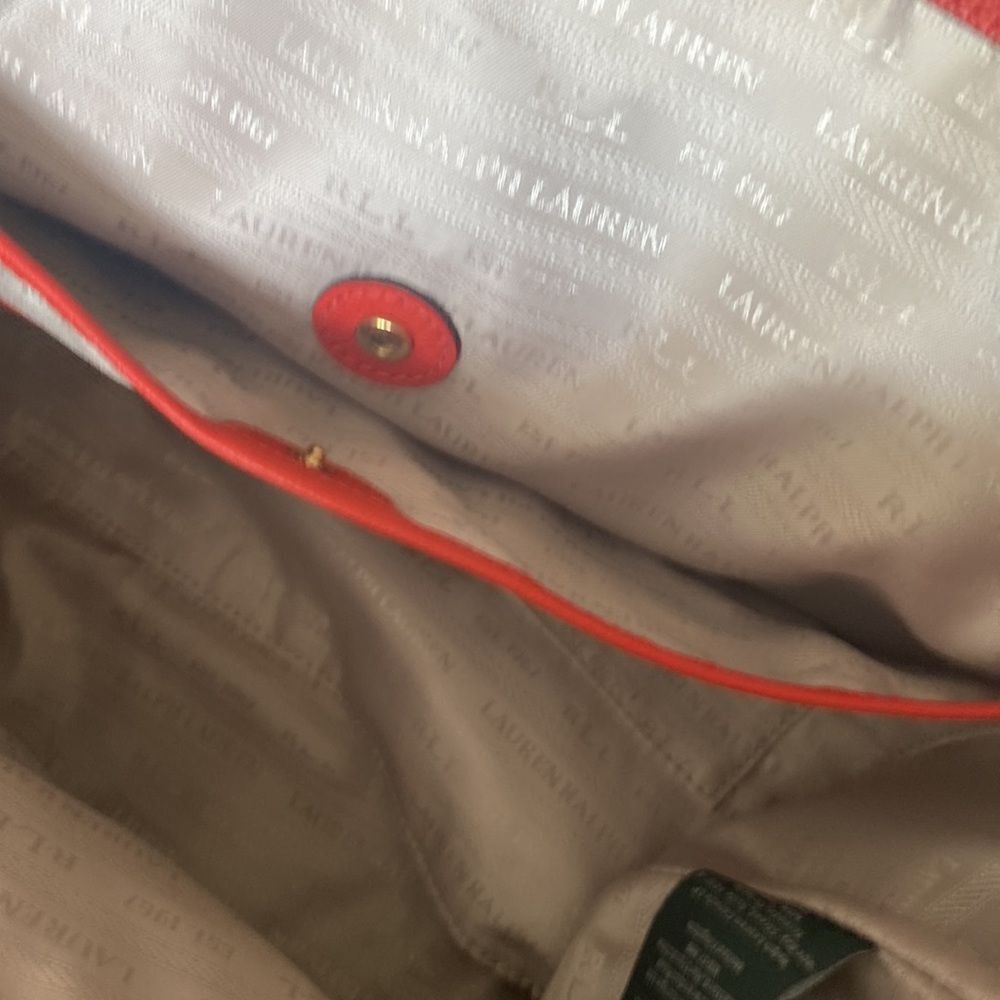 Euc Ralph Lauren bag red/ orange color - Picture 9 of 15